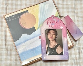 seventeen eyes on you pvc photocard holder keychain