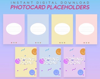 Kpop Photocard Placeholders: Instant Digital Download Labels (2.5 x 3.5 in)