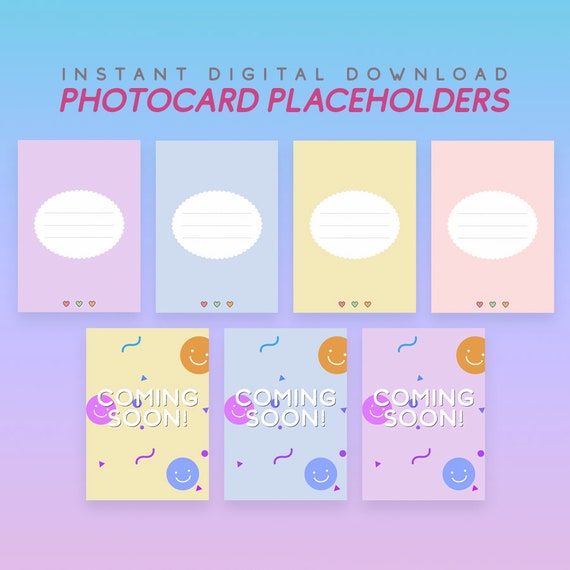 DIGITAL DOWNLOAD Photocard Binder Placeholders Stray Kids 