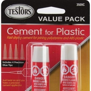 Testors 3509C Testors Plastic Cement Value Pack Includes 4 precision glue tips