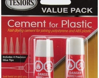 Testors 3509C Testors Plastic Cement Value Pack Includes 4 precision glue tips