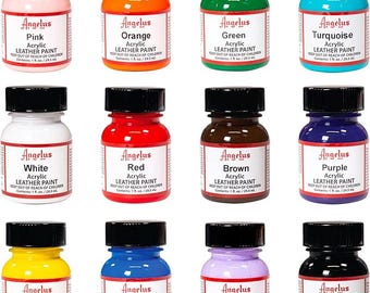 Angelus 12 Color 1 oz Acrylic Kit - Custom Sneaker Shoe Design Supplies