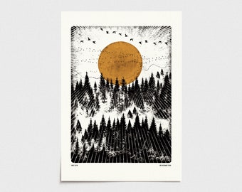 Forest View Art Print: A4, A3, A2