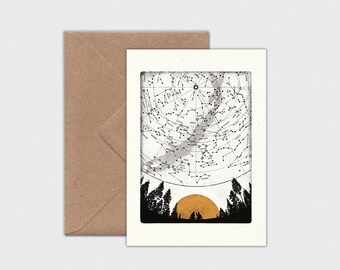 Northern Stars, Individual Card with Envelope: A6 Size (105 x 148mm)