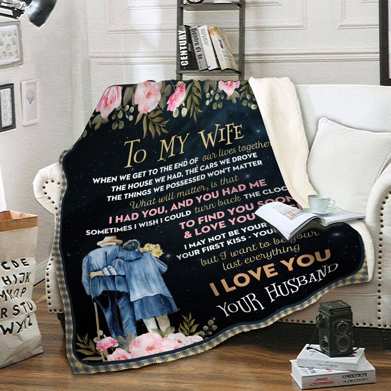 To My Wife Blanket I Love You Fleece Blanket Gifts Husband Etsy