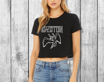 vintage band crop tops