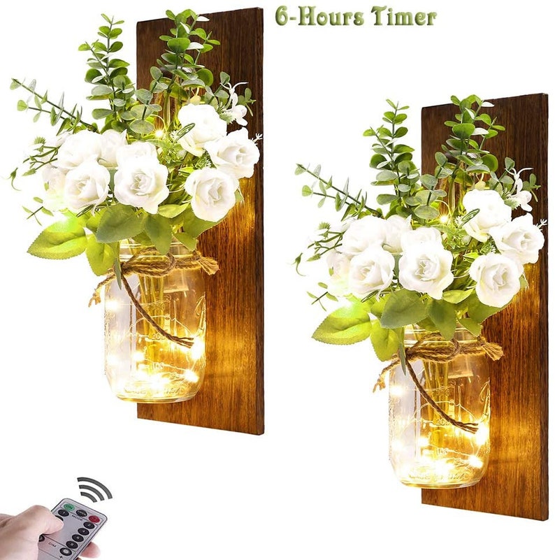 Rustic Wall Sconces Mason Jar Sconces Handmade Wall Art Etsy