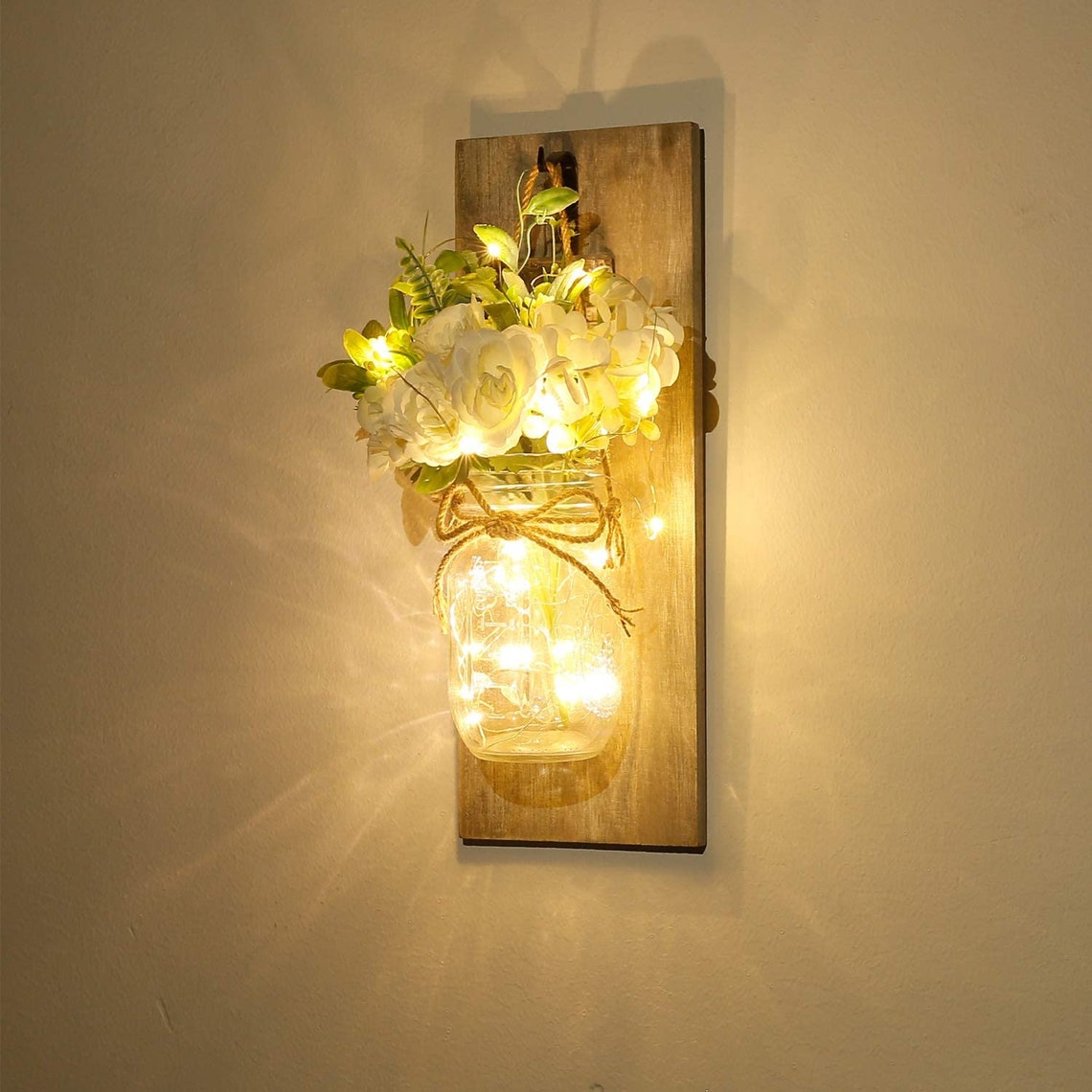 Wall Decor Mason Jar Sconces Home Decor Wall Art Hanging Etsy