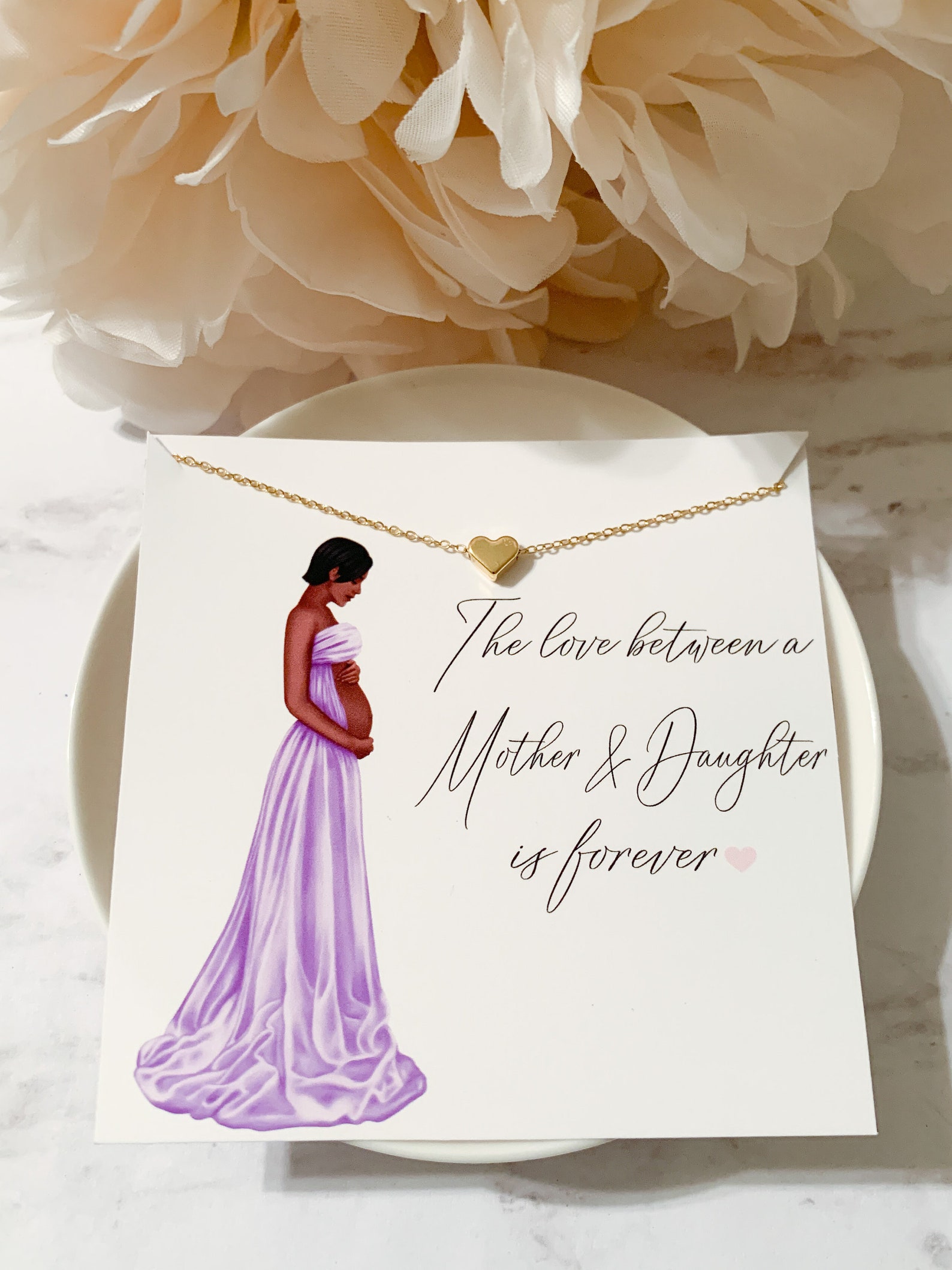 Mom gift baby shower gift mom daughter necklace Mothers Etsy