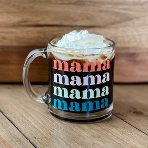 Mama Glass Mug // Gift for Mom // New Mom Gift // Coffee Mug // Personalized Gift