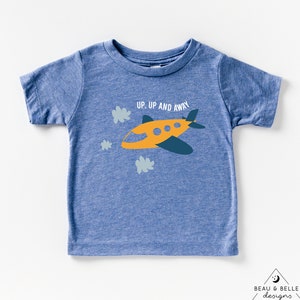 Up up and Away Airplane Toddler Tshirt Kid Shirt Baby Shirt - Etsy