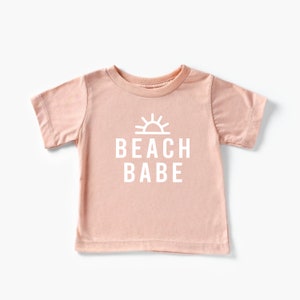 Beach Babe Kids t-shirt, summer, baby beach, toddler beach, girls shirt, beach t-shirt, summer vibes, mermaid, custom, spring break matching