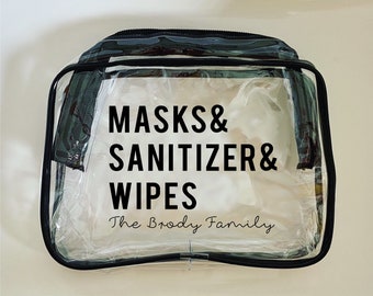 Masks and Sanitizer and wipes Bag [teacher, diaper bag, car bags, mask organization, sanitizer bag, wipes bag, mask bag]