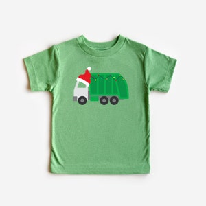 Christmas Garbage Truck Toddler Baby Youth Tshirt, merry christmas, boys christmas shirt, gift, trash day, trucks, toddler garbage truck