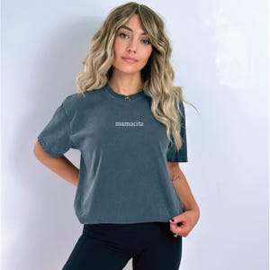Geborduurd shirt Mamacita – T-shirt met comfortabele kleuren – Love Island-shirt – cadeau reality-tv-fan – leuk zomer-T-shirt – trendy grafisch T-shirt
