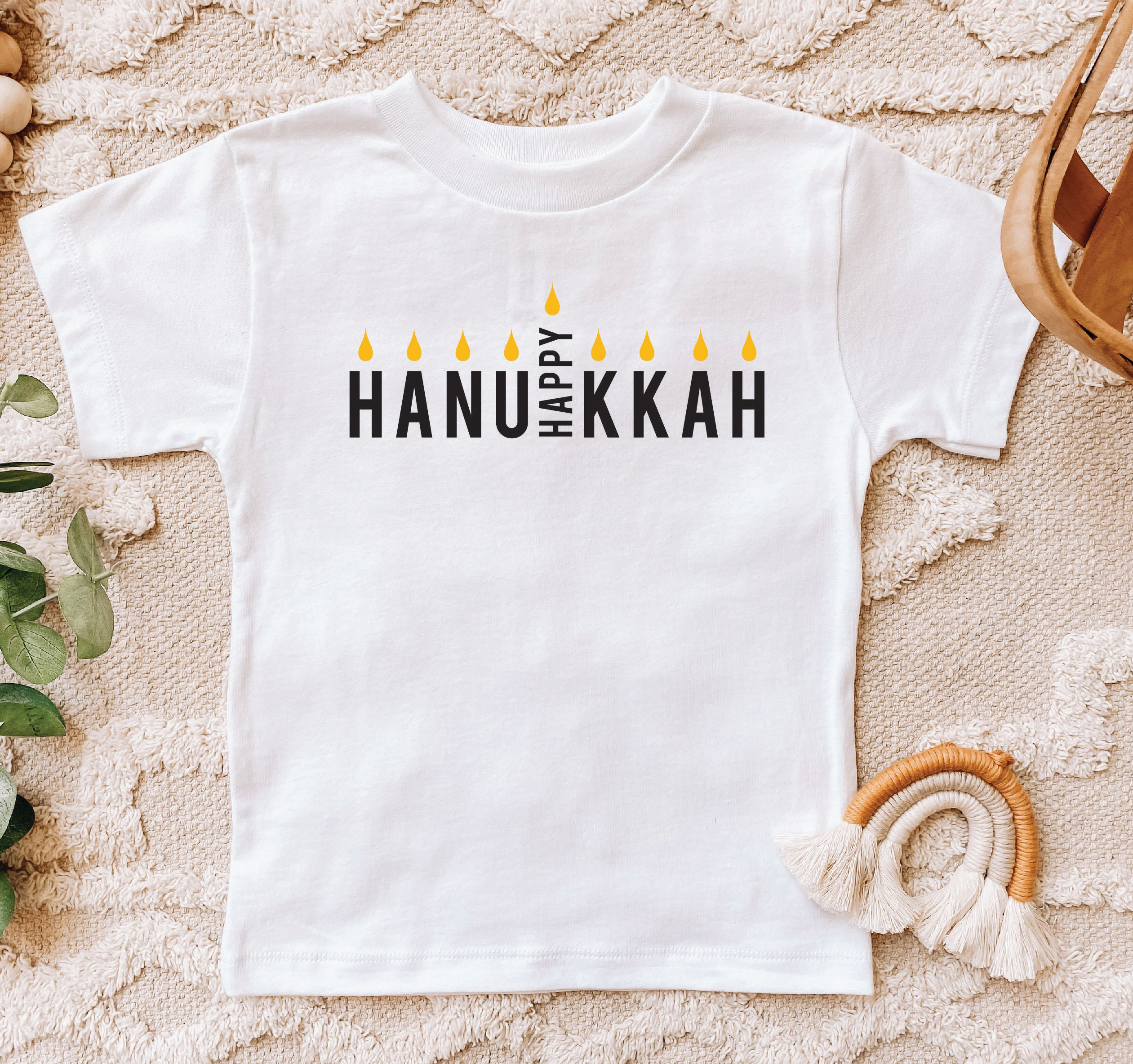 Happy Hanukkah Menorah Toddler Shirt Jewish Shirt Happy Etsy