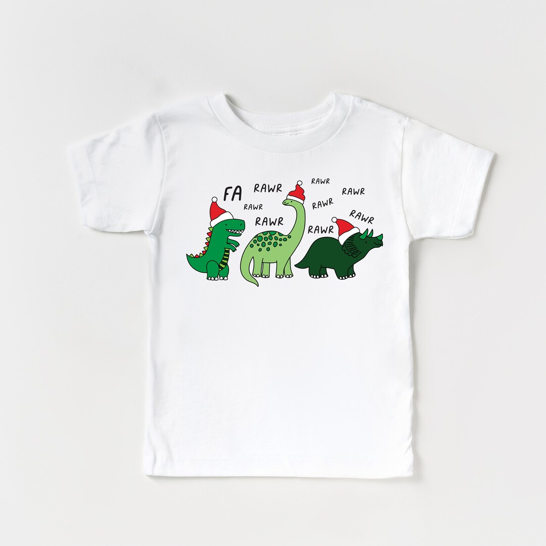 T-shirt Garçon Dinosaure Noël - Taille 1.5-2 Ans, Occasion En Très Bon état