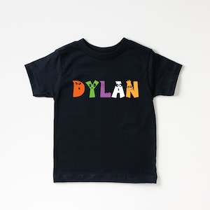 Halloween Monster Custom Name tshirt, kids halloween, pumpkin patch, personalized, spooky, fun, trick or treat, fall shirt, kids halloween