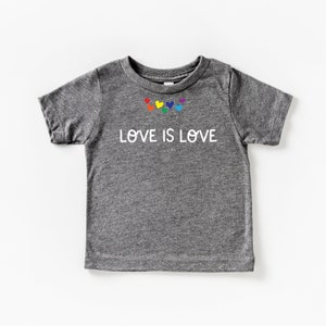 Love is Love Rainbow Hearts Toddler Pride T-shirt