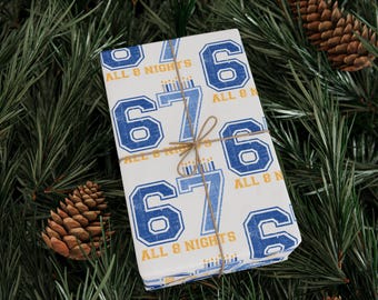 Chanukka Geschenkpapier • 6 7 All 8 Nights Geschenkpapier • Lustiges Geschenkpapier • 6 7 All 8 Nights • Geschenkpapier Set • 1 Rolle