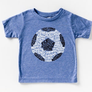 Soccer Typography Toddler/Baby Tshirt, kids sports shirt, Premier League, Football, MLS