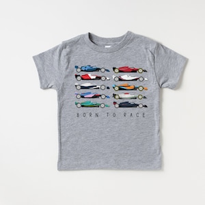 Born to Race Cars Kids Shirt: Grand Prix Racing Tee