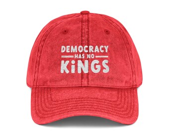 Embroidered Vintage Cap: Democracy Political Dad Hat