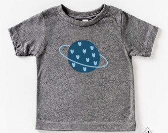 Blue Planet Toddler Tshirt, outer space, kid shirt, baby shirt, birthday gift, birthday shirt