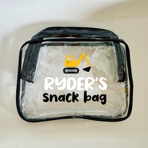 Personalized Kids Snack Bag: Clear Toddler Back to School