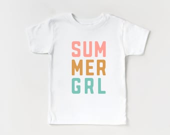 Summer Girl t-shirt, summer, baby beach, toddler beach, girls shirt, beach t-shirt, summer vibes, mermaid, custom