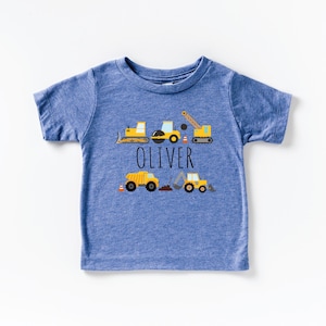Personalized Construction Toddler Shirt: Equipment Trucks Tee