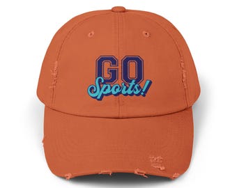 GO SPORTS Distressed Hat: Funny Game Day-honkbalpet