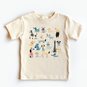 Adorable Dog-Themed T-Shirt for Kids | Cute Puppy Prints in Baby, Toddler & Youth Sizes | Unique Dog Lover Gift
