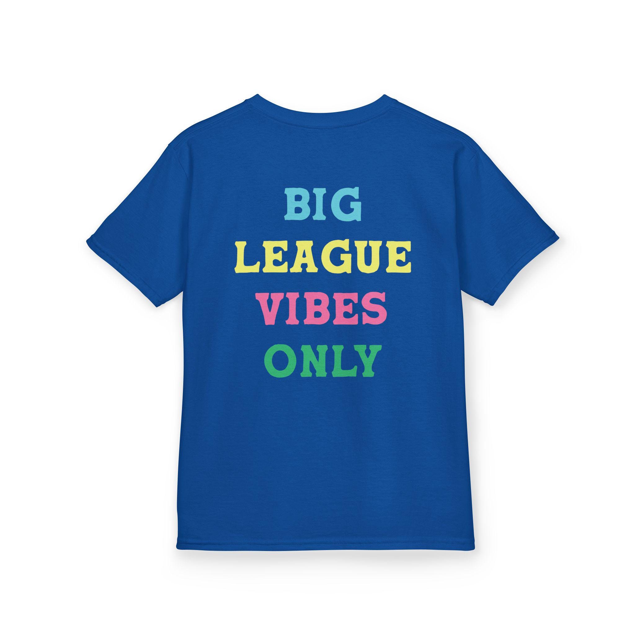 Youth Baseball Shirt I Drip Pocket Front and Big League Vibes Only Back I Cool Summer Tee for Baseball Kids I Youth Sizes
