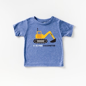 Excavator Toddler T-Shirt: Construction Birthday Shirt