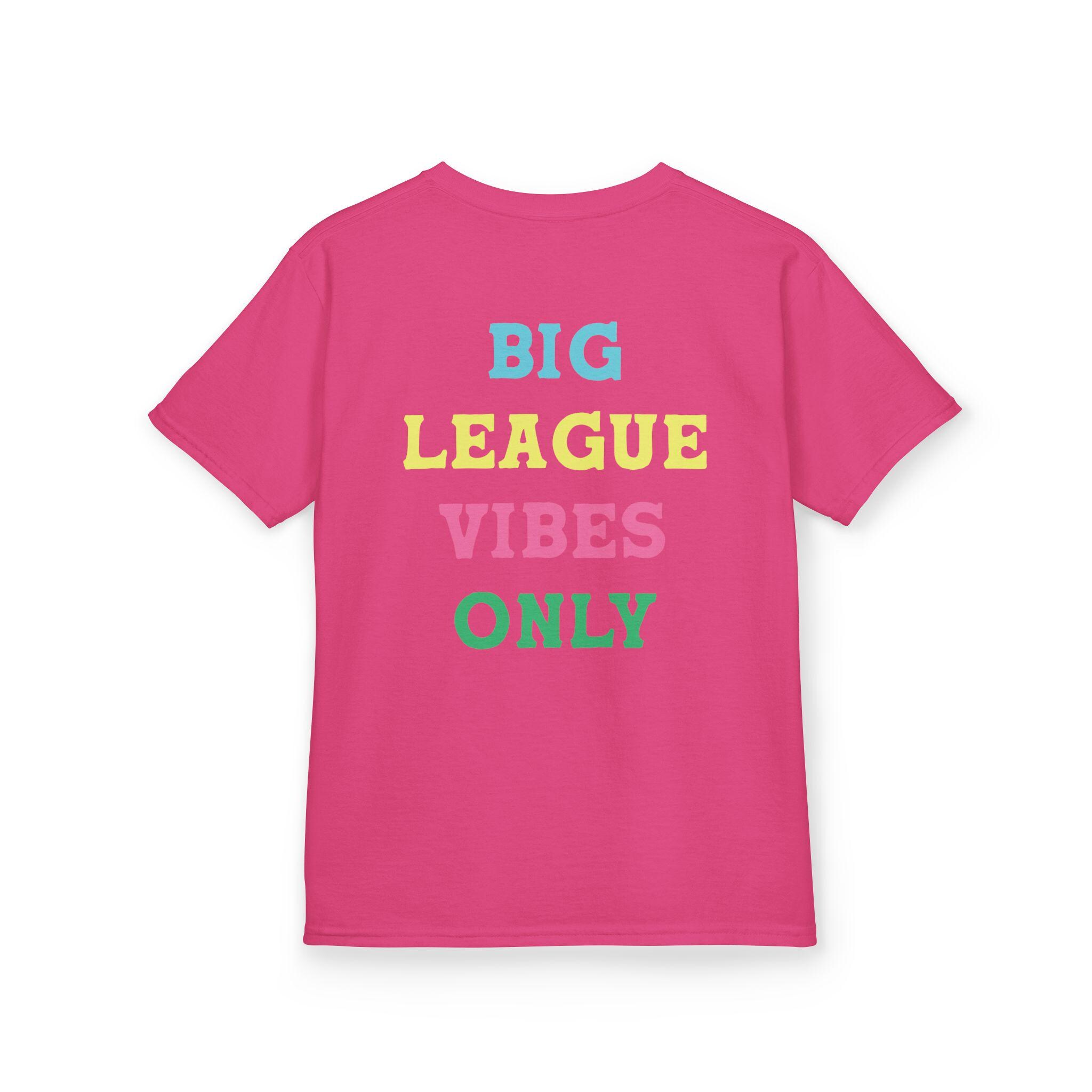 Youth Baseball Shirt I Drip Pocket Front and Big League Vibes Only Back I Cool Summer Tee for Baseball Kids I Youth Sizes