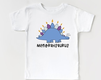 MenorahSaurus Toddler/Baby Tshirt, Hanukkah shirt, baby's first hanukkah, cute chanukah shirt, toddler jewish shirt, dinosaur shirt,