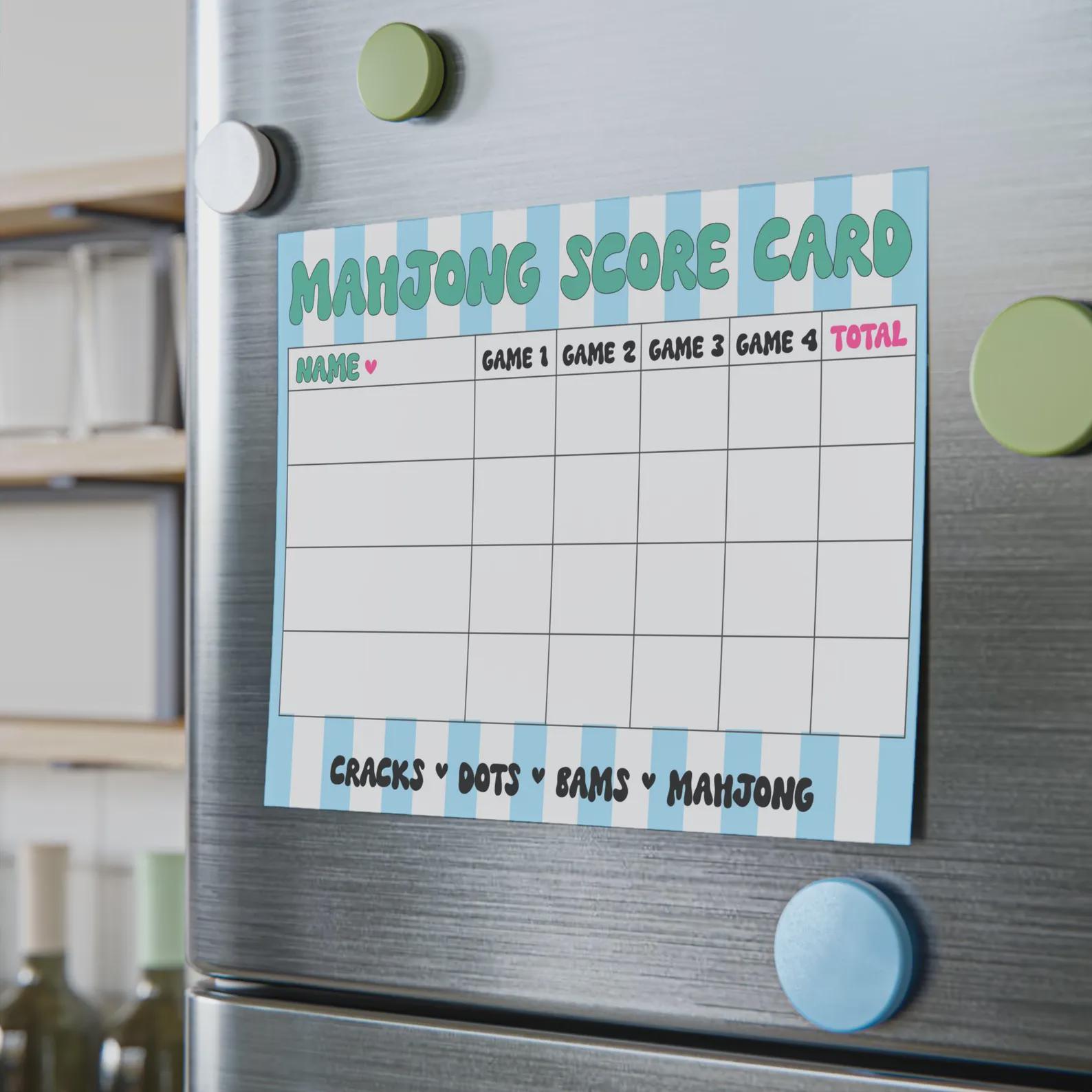 Mahjong Score Card.pdf Mahjong Score Card Printable, Mahjong Score Sheet PDF, Mahjong Game ...