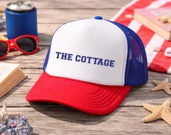 The Cottage Trucker Hat, Bookish Baseball Cap, Romance Reader Gift, Hockey Romance Inspired Hat, Booktok Reader Apparel
