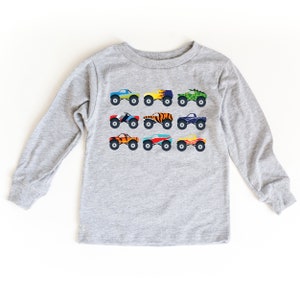 Rev Up Their Style with Monster Truck Long Sleeve Shirt