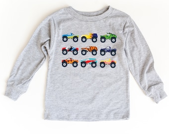 Rev Up Their Style with Monster Truck Long Sleeve Shirt
