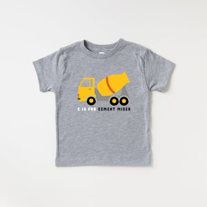 Claire & Charlie Boys Periwinkle Blue Shirt - Applique Cement Mixer Truck main image 0