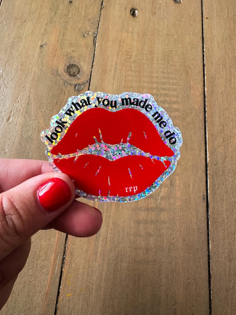 Rep Lips Sparkle Sticker, Red Lips & 'rep' Design- Waterproof, Weatherproof ...