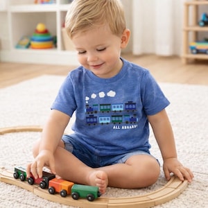Train Shirt Toddler Boy, Train Lover Shirt Kids, Train Birthday Shirt, All Aboard Train Shirt, Train T Shirt for Boys, Train Outfit