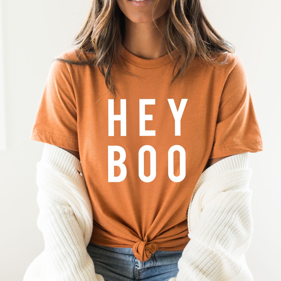Hey Boo Tshirt Fall Autumn Halloween Fun Halloween Shirt - Etsy