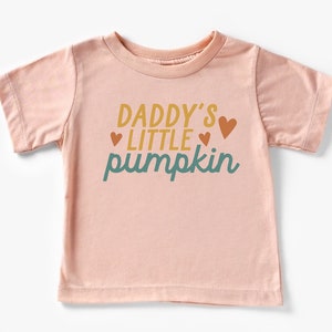 Daddy&#39;s Little Pumpkin T-shirt - Baby Toddler Fall Harvest Tee