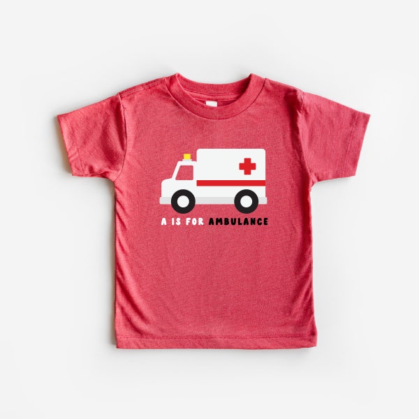 Ambulance, Toddler/Baby/Kid Tshirt, vehicles, driving, toddler birthday shirt, emergency vehicle, firetruck, doctor