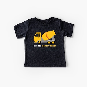Claire & Charlie Boys Periwinkle Blue Shirt - Applique Cement Mixer Truck main image 1