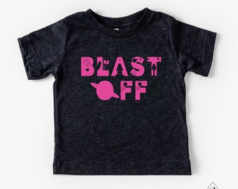 Blast Off Out Space Kleinkind Shirt: NASA Kinder Geburtstag Shirt