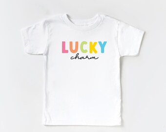 St. Patrick's Day-shirt voor kinderen: Lucky Charm Rainbow-T-shirt